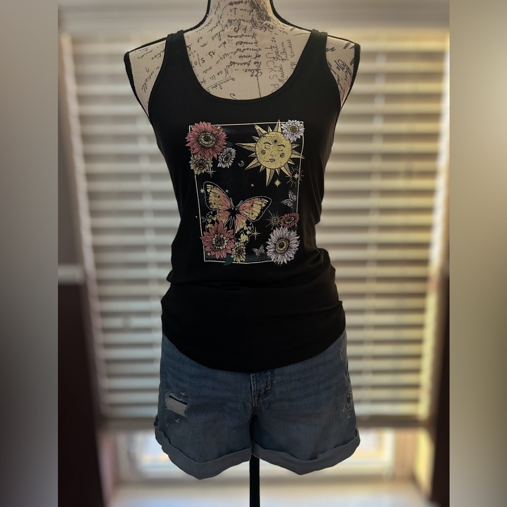 Celestial Scoop Neck Tank Top